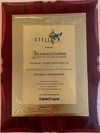 Award: Manufacturing Supply Chain Service Provider of the year (wooden plaque)