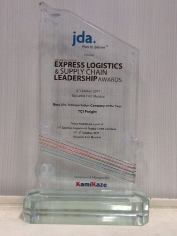 Award: Best 3PL Transportation Company of the Year (glass trophy)