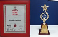 Award: Effective Retail through Supply Chain, TCI Supply Chain Solutions (certificate and trophy)