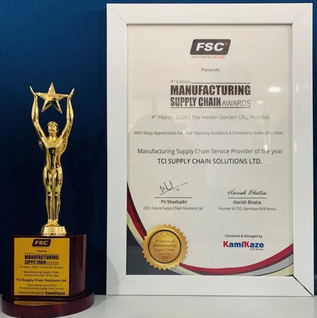 Award: Manufacturing Supply Chain Service Provider of the Year