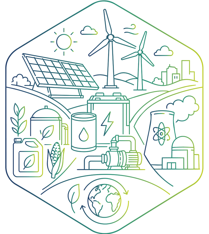 Renewable energy and battery logistics industry icon